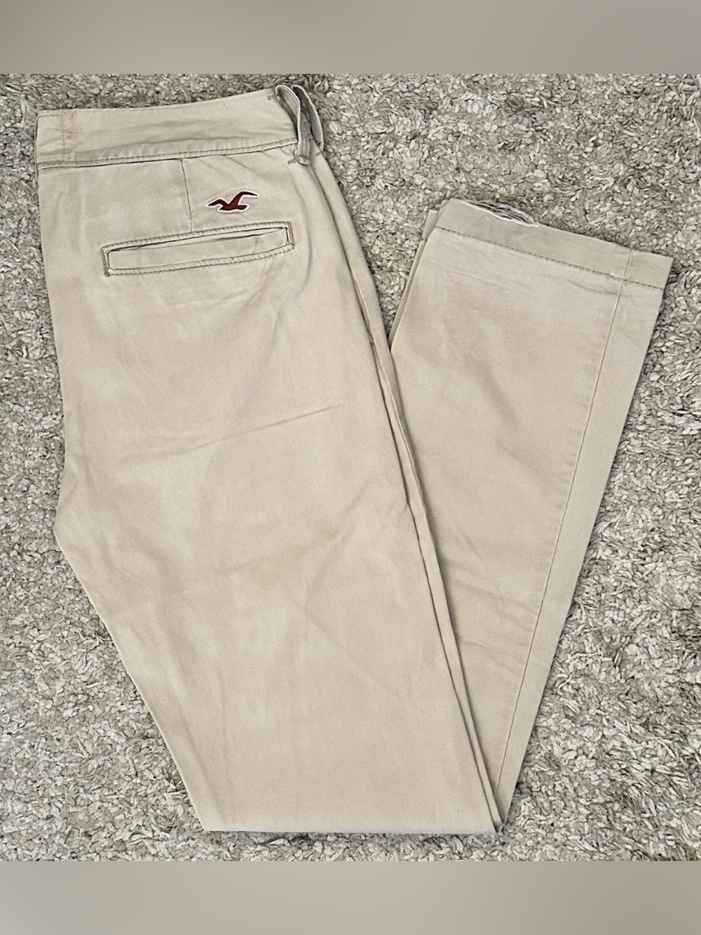 Hollister California Men’s Size 30x32 Beige 4-Pocket Straight-Leg Khaki Pants